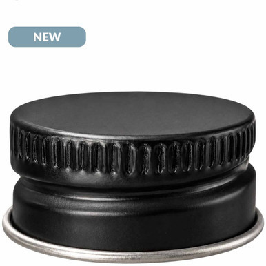 Screw Cap 28/410, Black Finish Metal with Silicone Liner - Sample
