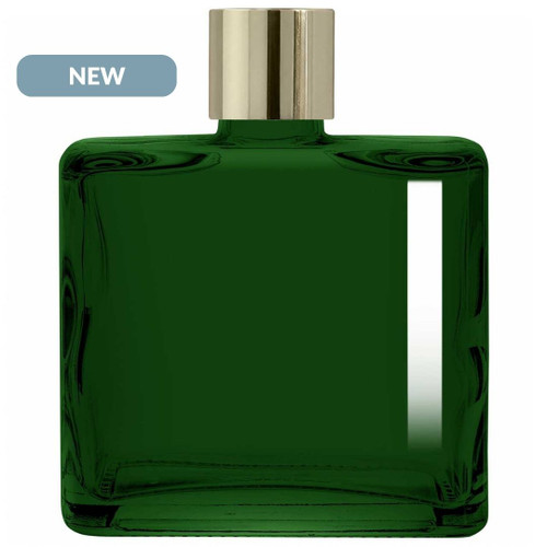 Matic Reed Diffuser Bottle Set, Gold Screw Cap, 8.5 oz, Forest Green NEW