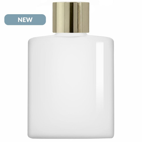 Rio Reed Diffuser Bottle Set, Gold Screw Cap, 8.5 oz, Glossy White NEW