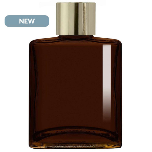 Rio Reed Diffuser Bottle Set, Gold Screw Cap, 8.5 oz, Dark Amber NEW
