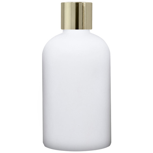 Apothecary Reed Diffuser Bottle Set, Gold Screw Cap, 8 oz, Matte White