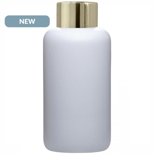 Apothecary Reed Diffuser Bottle Set, Gold Screw Cap, 4 oz, Matte White NEW