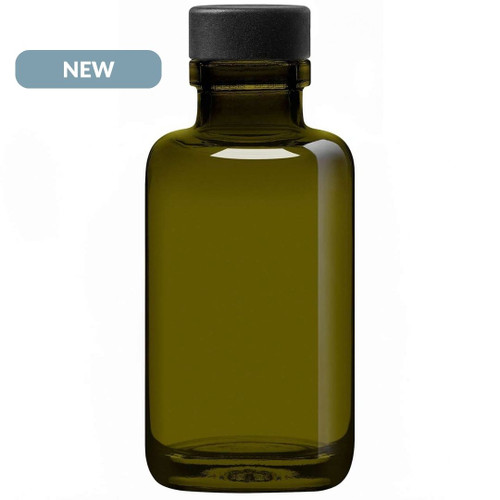 Apothecary Reed Diffuser Bottle Set, Black Cork, 4 oz, Vintage Green NEW