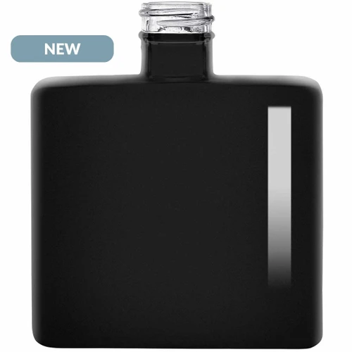 8.5 oz Matic Glass Bottle Glossy Black 28/410 Thread NEW