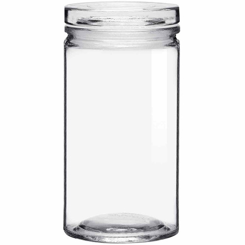 Calypso Glass Candle Jar with Airtight Glass Lid 16 oz