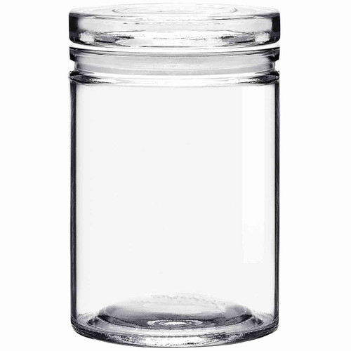 Calypso Glass Candle Jar with Airtight Glass Lid 12 oz