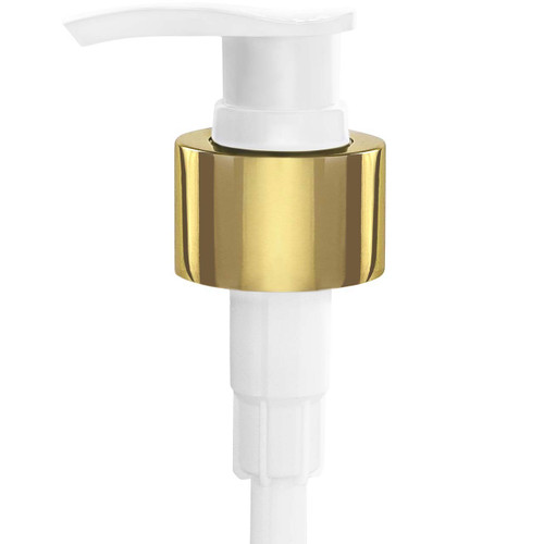 White Pump 28/410, PP with Gold Metal Collar, 2ml/Stroke, 120mm Straw