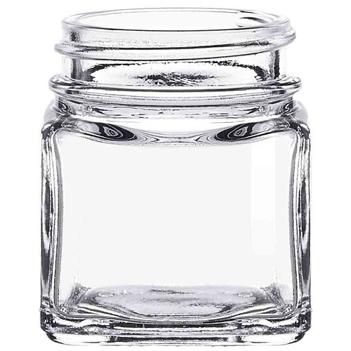 1.5 oz Square Glass Jar 43mm Thread