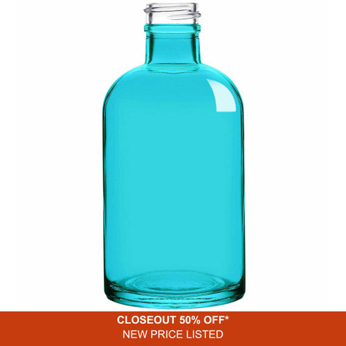 8 oz Apothecary Glass Bottle Aqua 28mm Thread