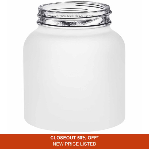 8 oz Apothecary Glass Jar Frosted 58mm Thread