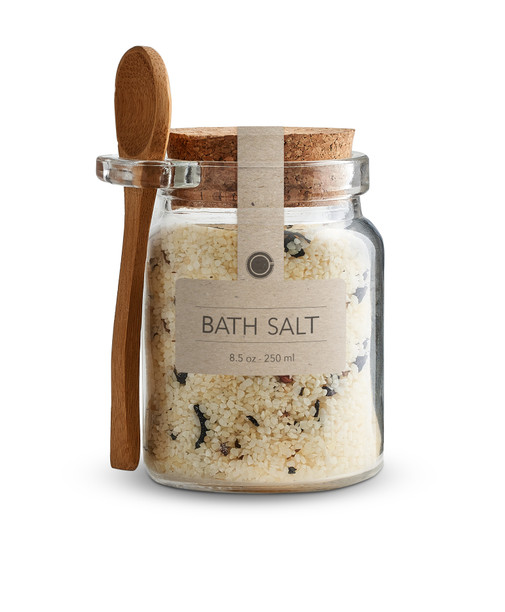 Bath salt jar with spoon