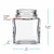 3.4 oz Square Glass Jar 43/400 Thread Dimensions
