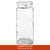 3.4 oz Rectangle Spice Glass Jar 43mm Thread