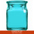 8.5 oz Square Glass Jar Aqua