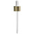 Dropper with Gold Aluminum Collar & White Bulb 24mm with 112mm Glass Pipette