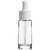 Dropper with White Collar & White Bulb 24mm with 78mm Glass Pipette with Clear Bottle