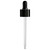 Dropper with Black Collar & Black Bulb 24-410, with 112mm Glass Pipette