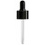 Dropper with Black Collar & Black Bulb 24-410, with 78mm Glass Pipette - Sample