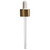 Dropper with Gold Aluminum Collar & White Bulb 24/410, 112mm Glass Pipette - Sample