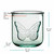 10 oz Classico Butterfly Candle Container Clear Dimensions