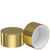 Kila Screw Cap 28mm Gold Aluminum Overshell and Plastic Smooth Skirt with PE Liner Side View Kila Screw Cap 28mm Gold Aluminum Overshell and Plastic Smooth Skirt with PE Liner Side View
