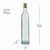 12.7 oz Rectangle Recycled Glass Bottle With Cork