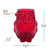 20 oz Smiley Santa Glass Container Red Dimensions