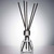 Reed Diffuser Cap 24mm Aluminum Chrome Finish with Leak Proof PE Liner with Clear Bottle