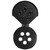 Spice Cap 43/400 Black PP Dispensing Cap, 5 Holes No Liner