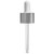Dropper with Matte Aluminum Collar & White Bulb 24/410, 78mm Glass Pipette - Sample