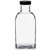 16 oz Wide Mouth Roma Glass Bottle with 43/400 Cap Plastic Black| Plastisol
