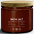 Neo10 Natural Bamboo Lid, 102mm Diameter with Dark Amber Glass Calypso Jar of Brown Sugar Bath Salts