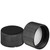 Kila Screw Cap 28/410, Glossy Black Plastic Ribbed Skirt with PE Liner