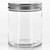 Screw Cap X 89mm Electrolytic tinplate Silver with Liner with Clear Jar Screw Cap X 89mm Electrolytic tinplate Silver with Liner with Clear Jar