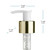 Rave White Pump 28/410 1.5ml Output, PP with Gold Metal Collar - Left Right Head Dimensions