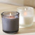 8.5 oz Heavy Glass Container Frosted and Slate Grey with Candles