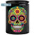 Kaleido Sugar Skull on Black Jar - Bloom NEW
