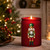 Holiday Nutcracker on Frosted Red Jar - Evergreen by Christmas Tree on Table