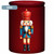 Holiday Nutcracker on Frosted Red Jar - Jubilee NEW