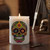 Kaleido Sugar Skull on White Jar – Mix Case with Key and Skull Decor