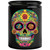 Kaleido Sugar Skull on Black Jar Bloom