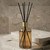 Apothecary Reed Diffuser Bottle Set, Gold Screw Cap, 8 oz Fossil with Stone