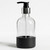 8 oz Apothecary Grip Silicone Boot Black with Apothecary Bottle and Black Pump with Polished Nickel Collar