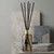 Apothecary Reed Diffuser Bottle Set, Gold Screw Cap, 4 oz Fossil with Marble