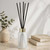 Apothecary Reed Diffuser Bottle Set, Gold Screw Cap, 4 oz on Side Table with Window Shadow