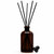 Apothecary Reed Diffuser Bottle Set, Black Cork, 8 oz Dark Amber with Reeds and Oil