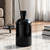 Apothecary Reed Diffuser Bottle Set, Black Cork, 8 oz Glossy Black with Silicone Non-Slip Boot in Library