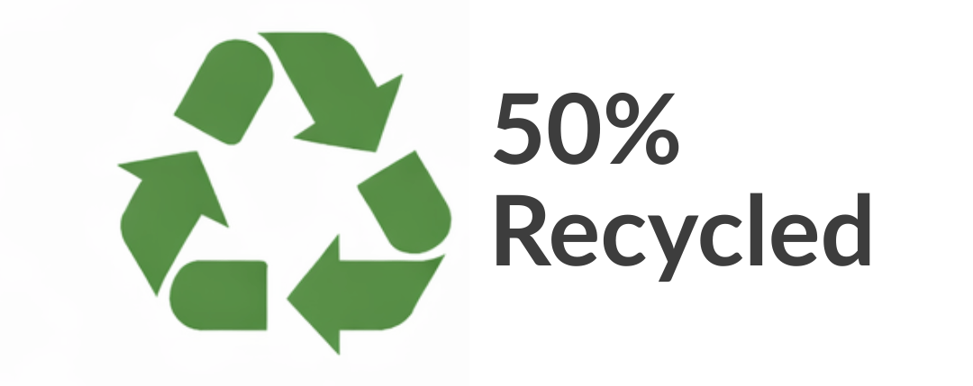 50% Recycled Content