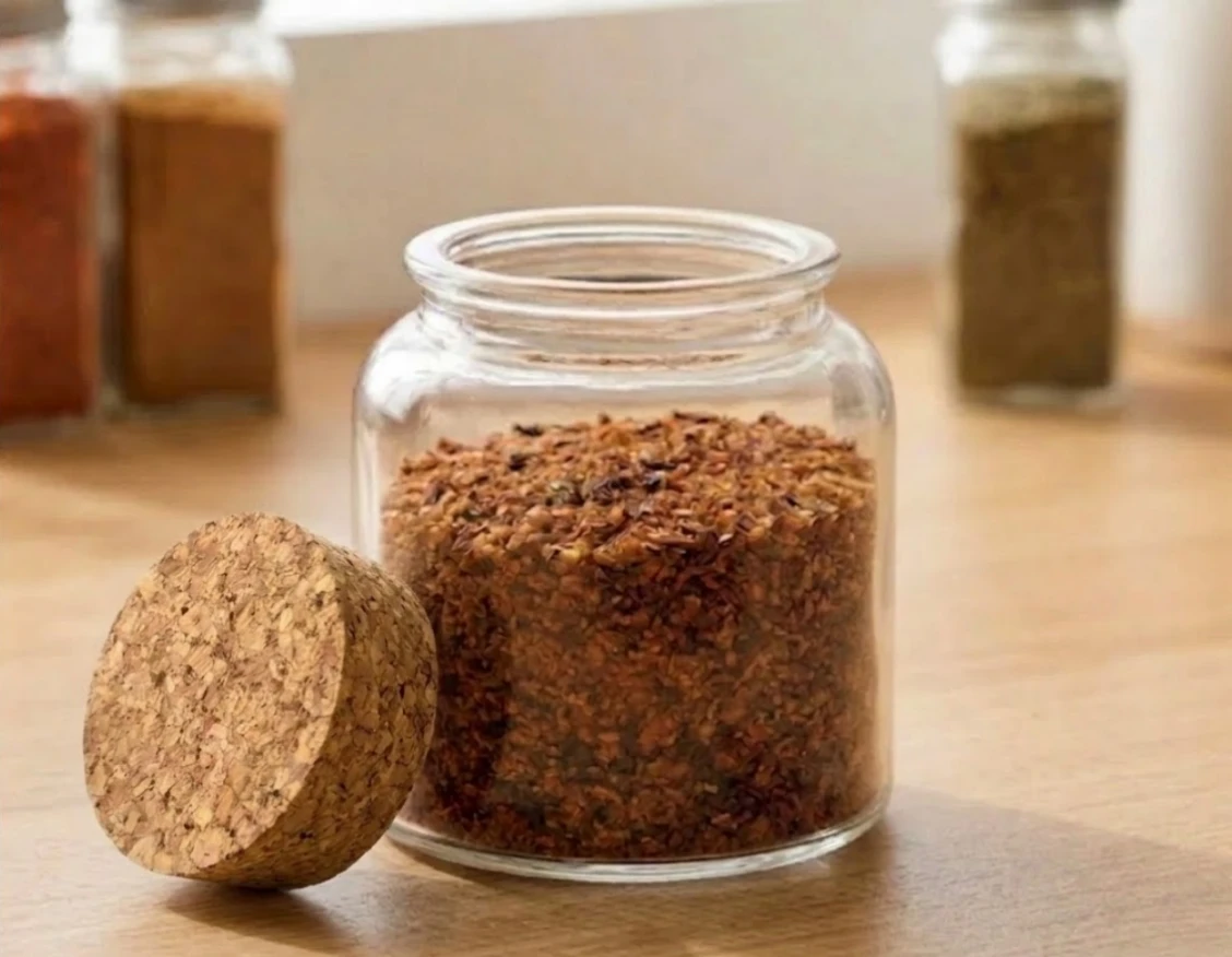 8 oz apothecary jar with cork, ideal for bath salts, tea, and dry goods