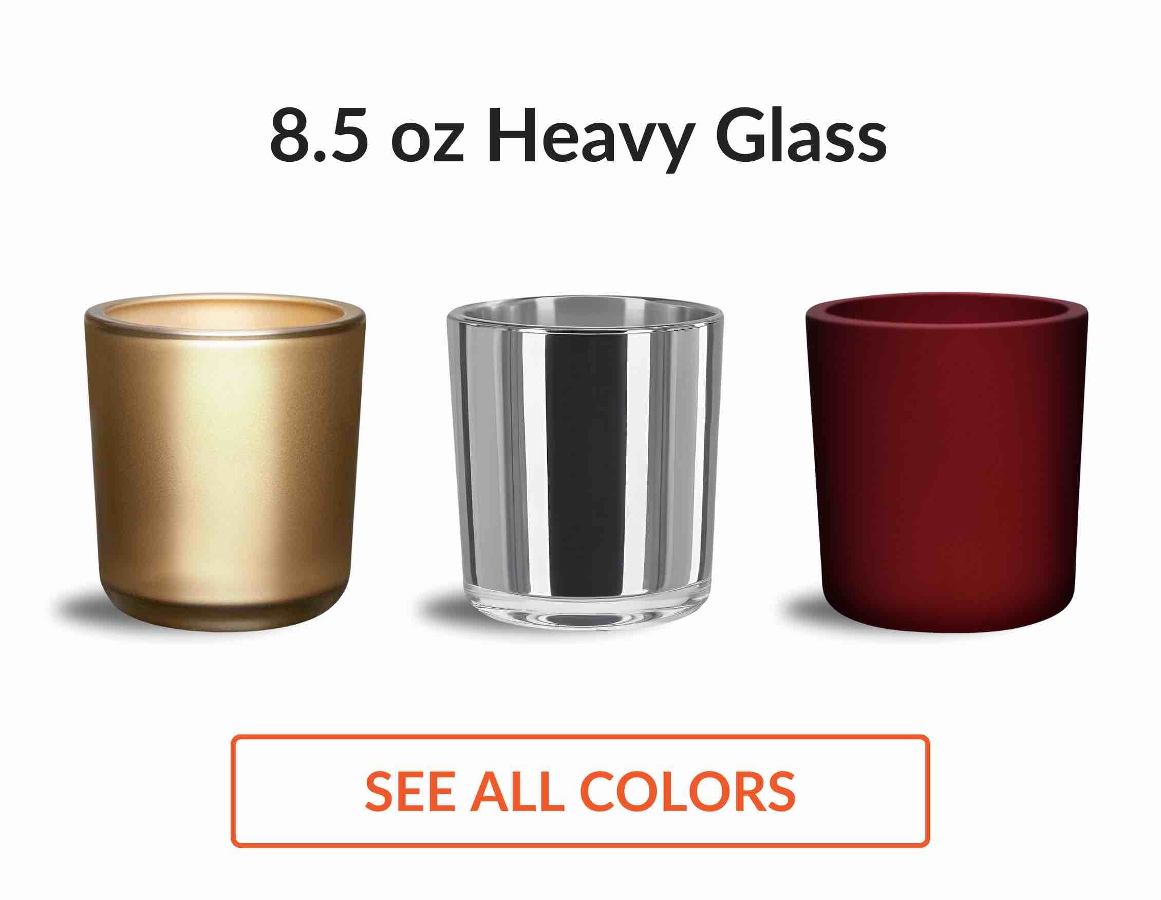 8.5 oz heavy glass candle jar